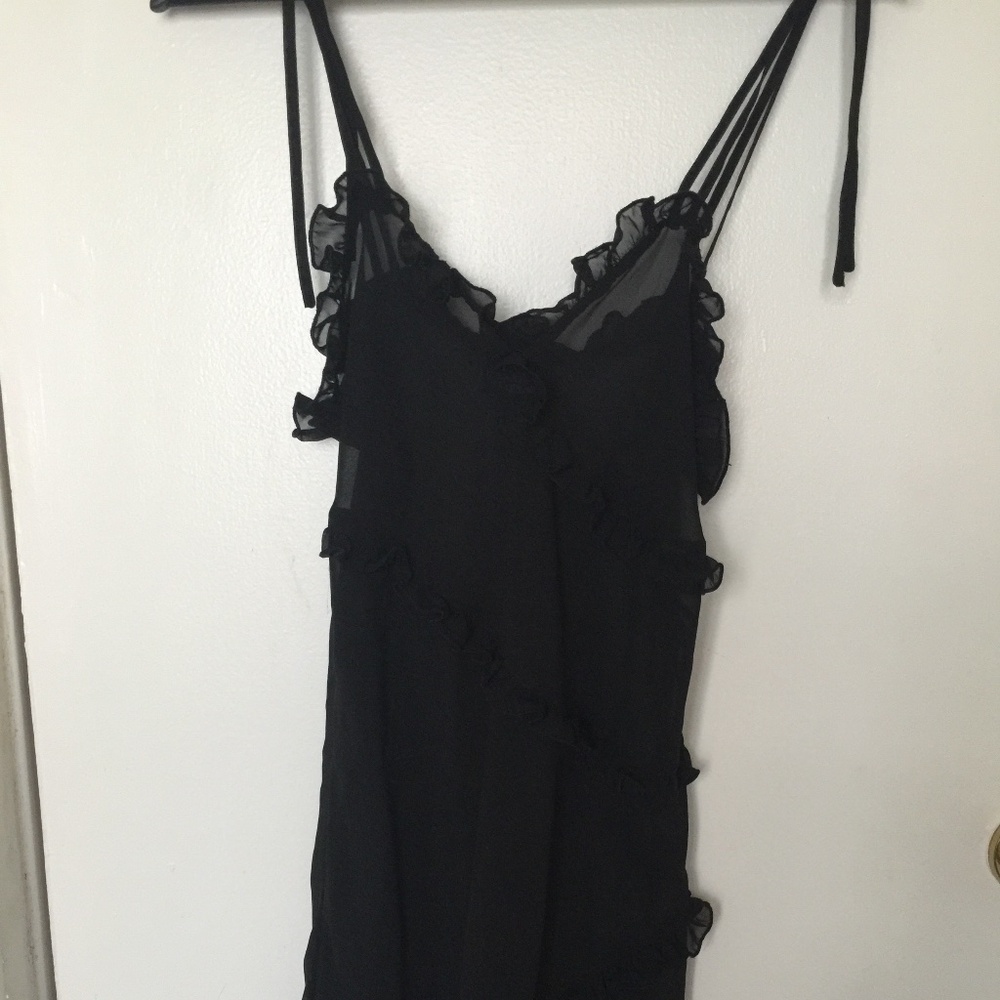 Ruffled chiffon nightie